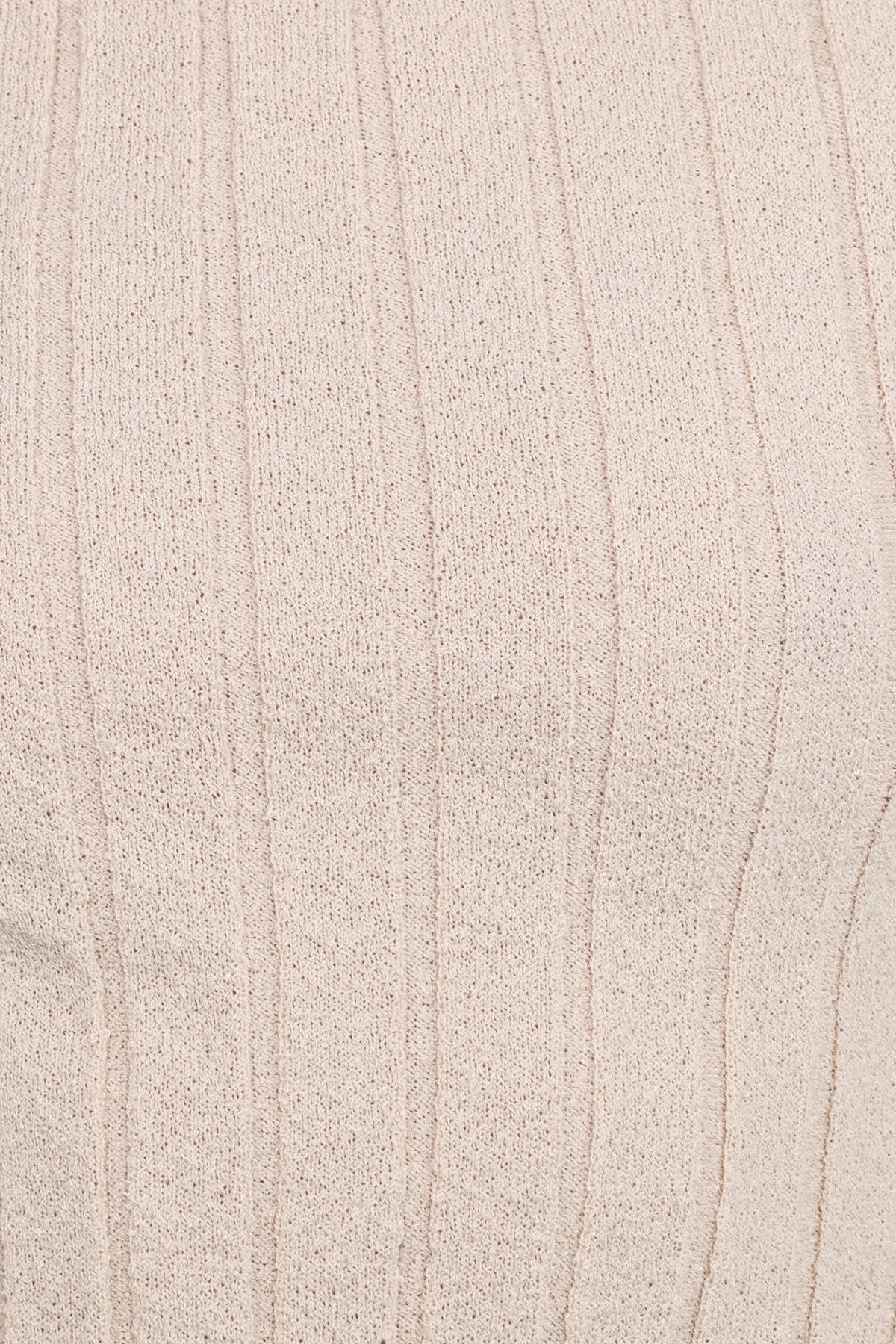 Brodie Wide Rib Knit Top - Beige