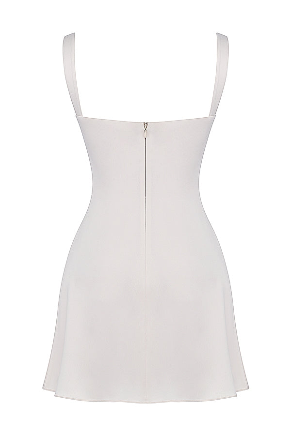 vintage cream mini dress