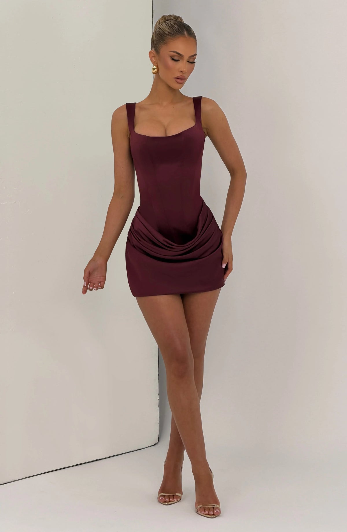 Imogen Mini Dress - Cherry Lacquer