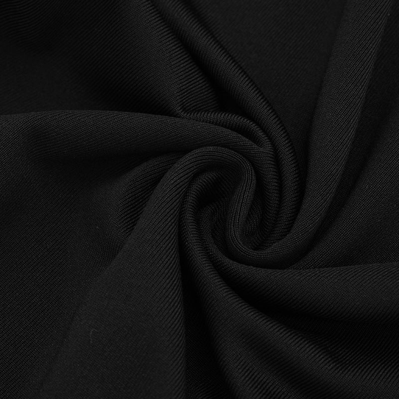 Midnight Temptation Plunge Jumpsuit- Black/ White