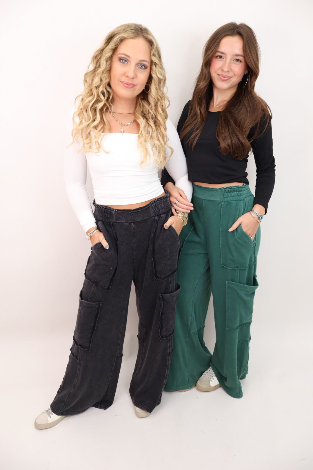 Everyday Wide Leg Lounge Pants - Green