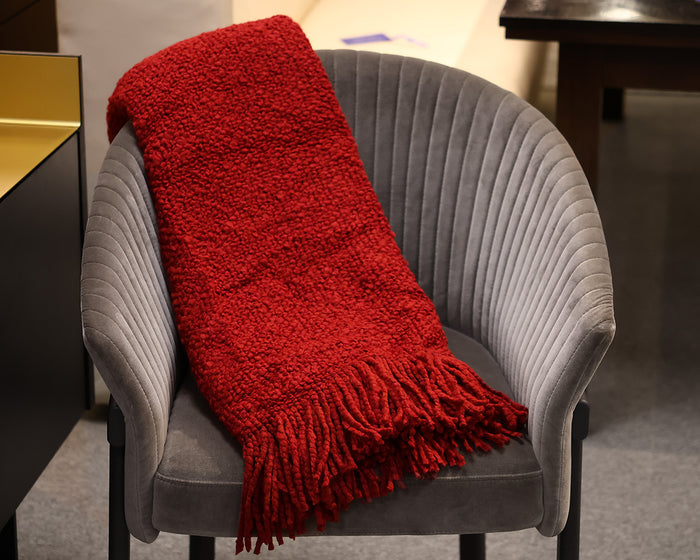 Bedford Collection Campbell Throw - Scarlet