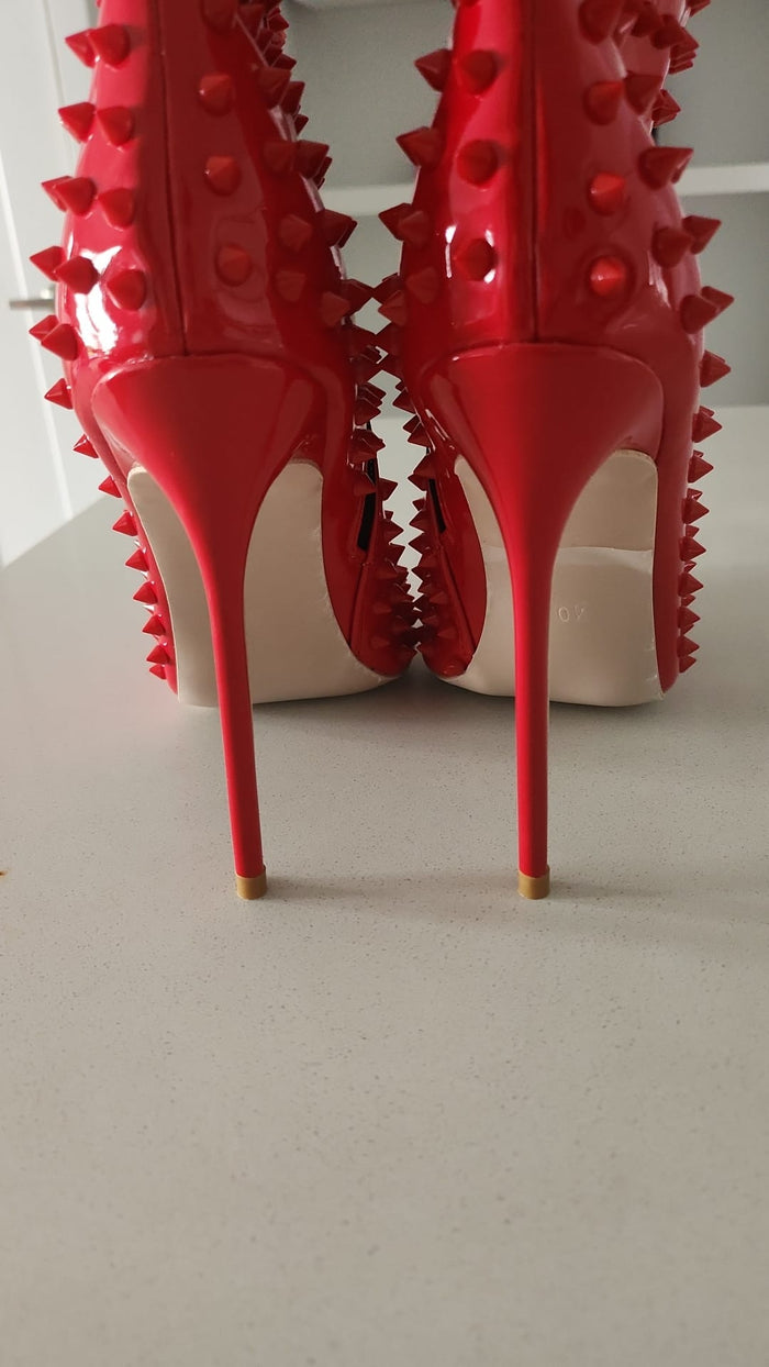 Clearance - Christian Louboutin Inspired Stud Stiletto High Heel Boots