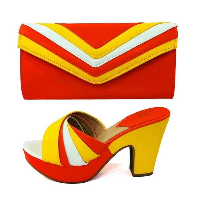 Clearance - Platform Block Heel Mules