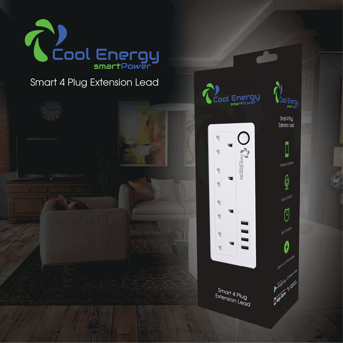 Cool Energy Smart 4 Plug Extension Lead