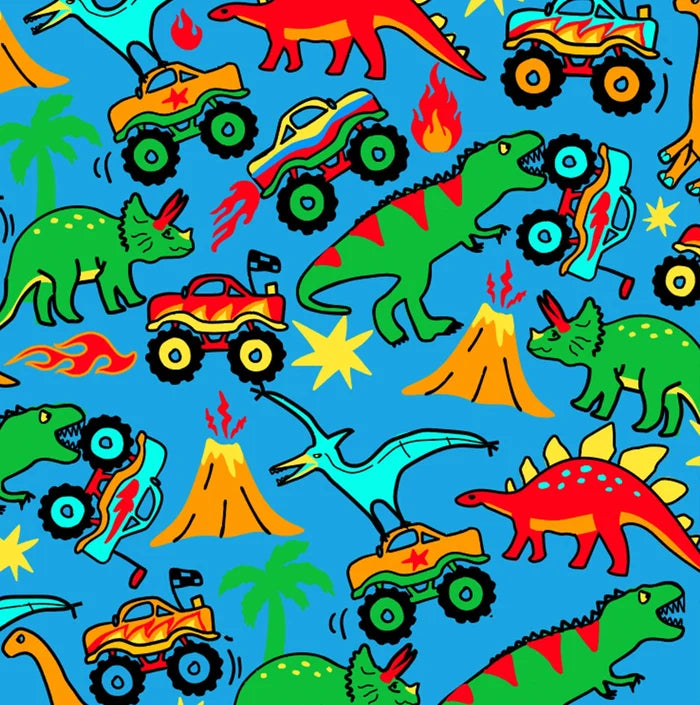 Dinosaurs and Monster Trucks Kids Keep Cup 240ml + Straw