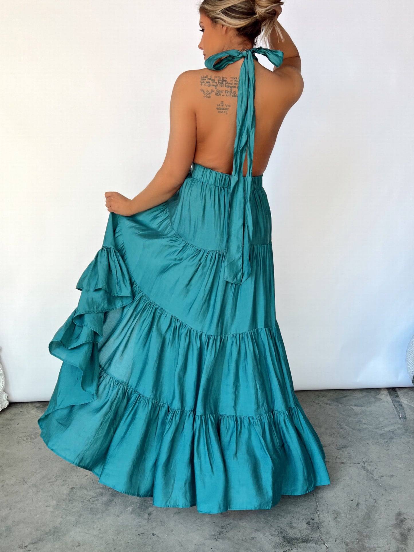 Greek Villa Halter Dress FINAL SALE