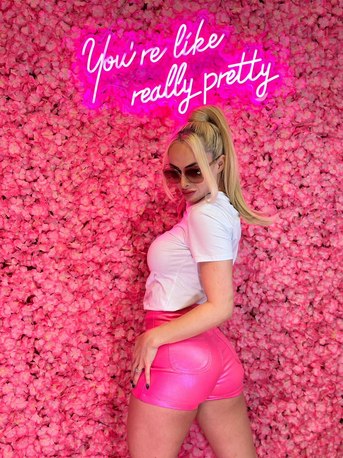Sassy Slithers Metallic Pink Shorts
