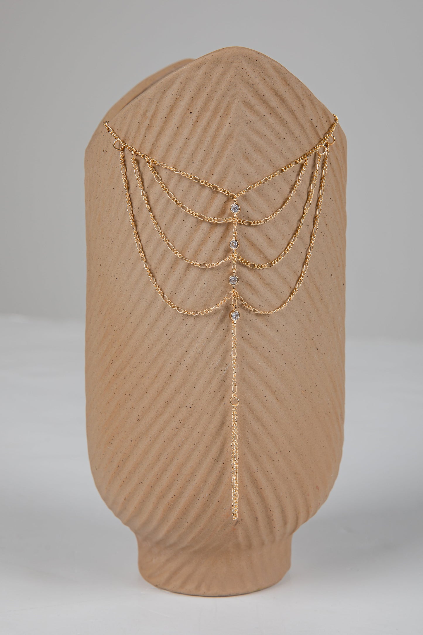 Avery Gold Layered Gemstone Hand Chain