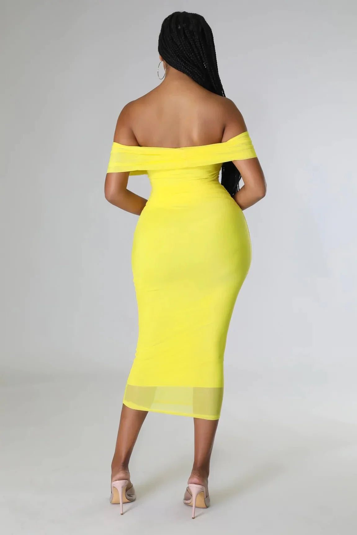 Sincerely Yours Ruched Yellow Dress