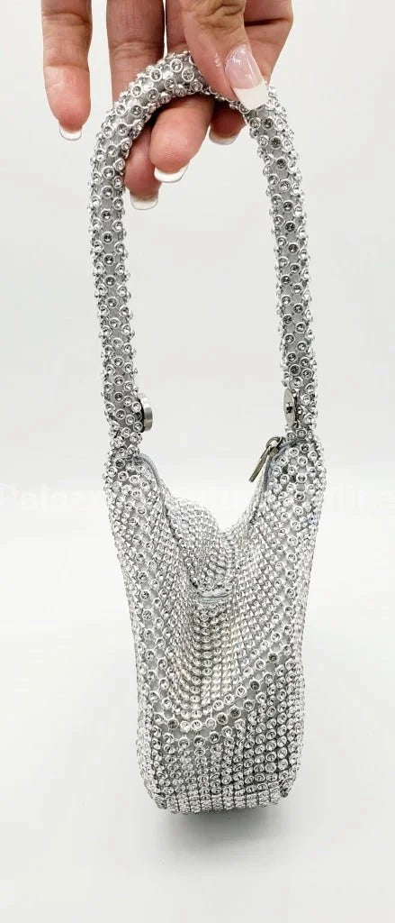 Soft Crystal Mesh Mini Hobo Style (Silver)