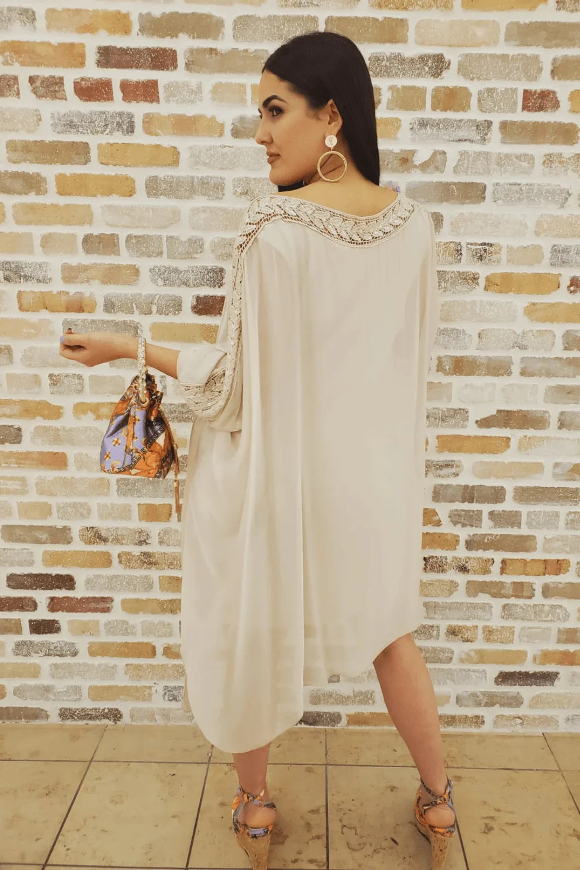 Sophia Italian Silk Mini Dress (Nude)