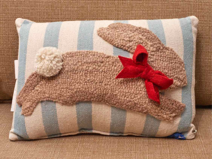 Stripe Bunny Hook Accent Pillow