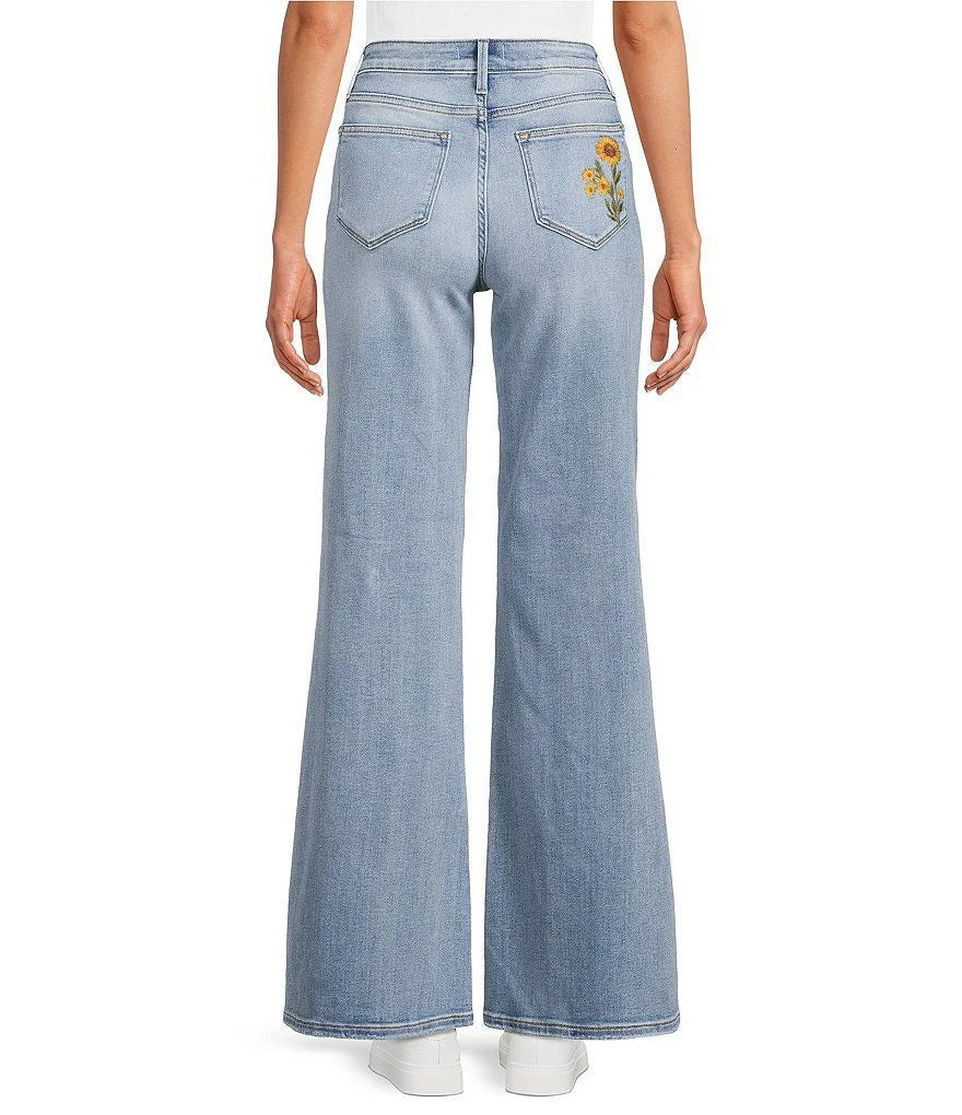 Sun-Kissed Bloom Embroidered Jeans