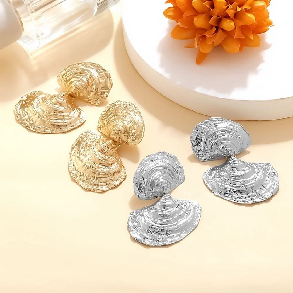 Tidal Bloom Drop Earrings-Silver