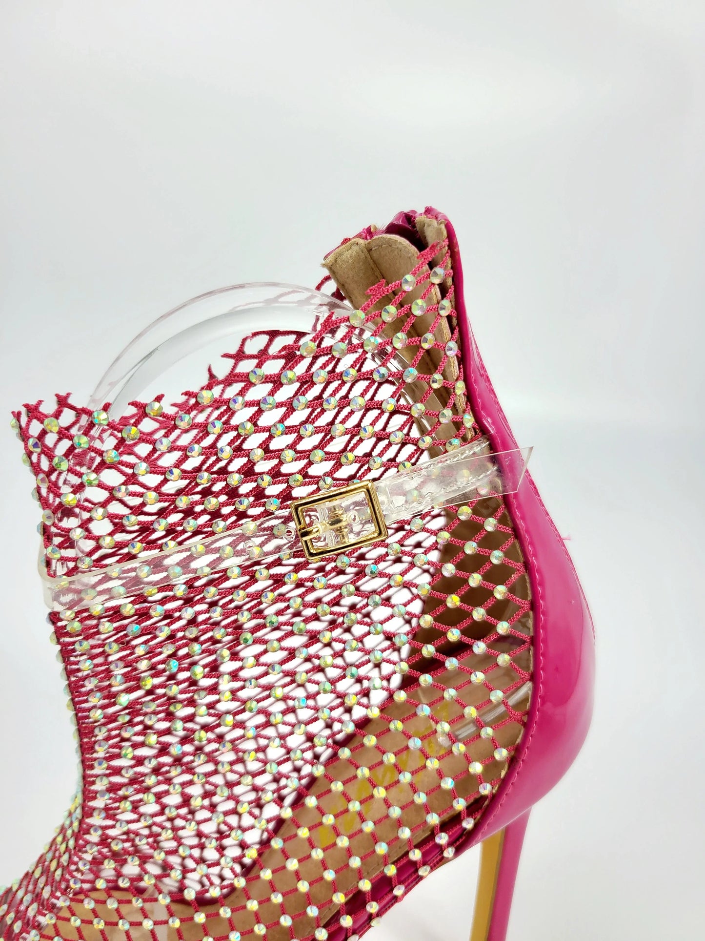 Tisha High Heel Ankle Boots (Pink)