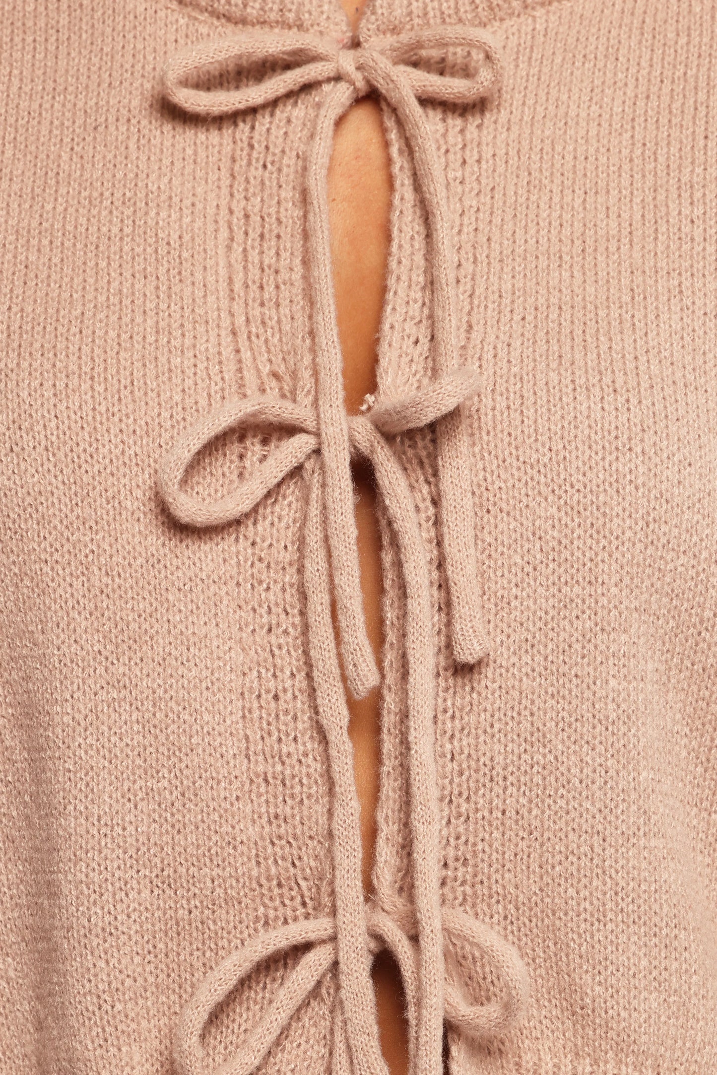 Koskie Tie Knit Top - Taupe