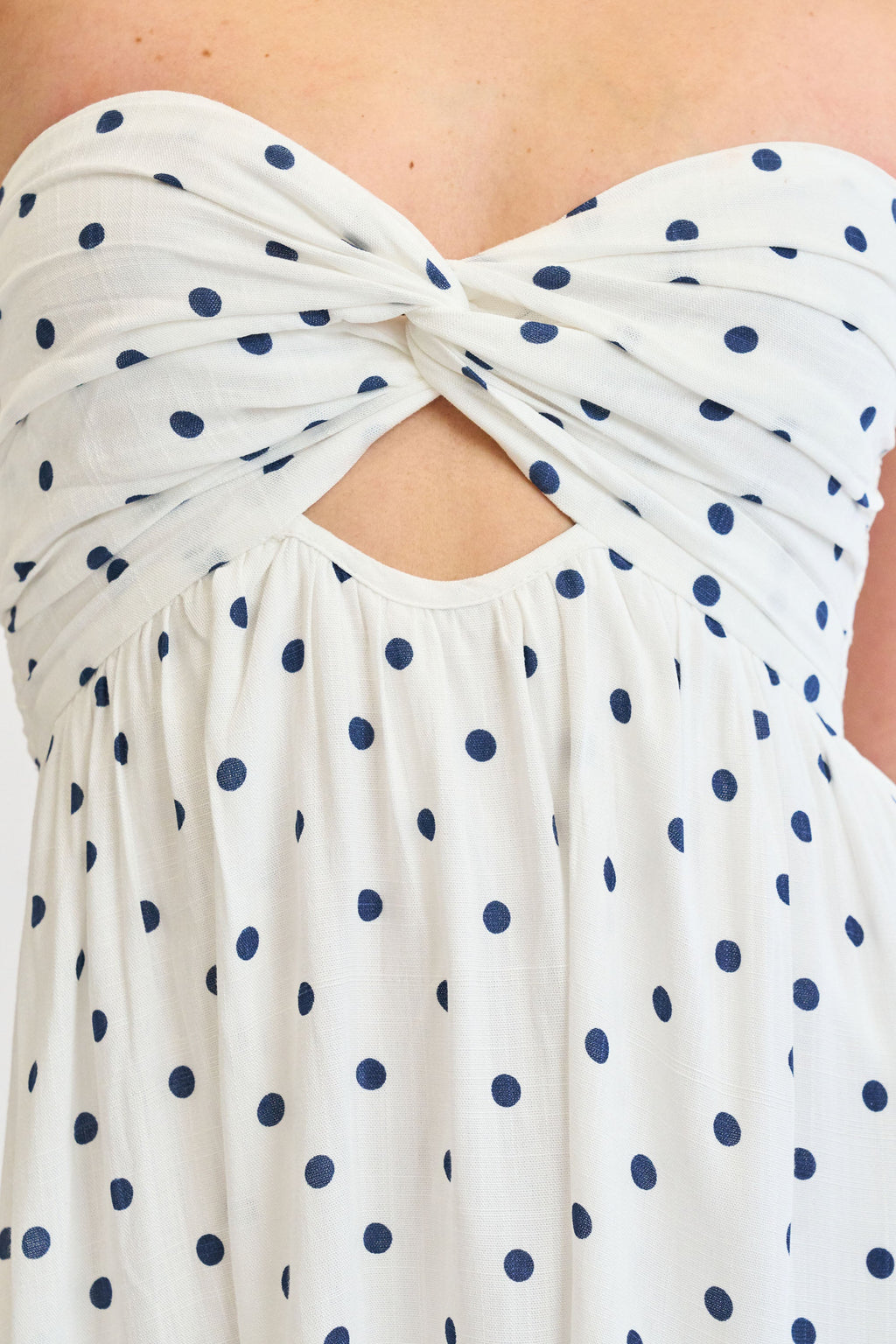 Summer Breeze Dress in Navy Polka Dot