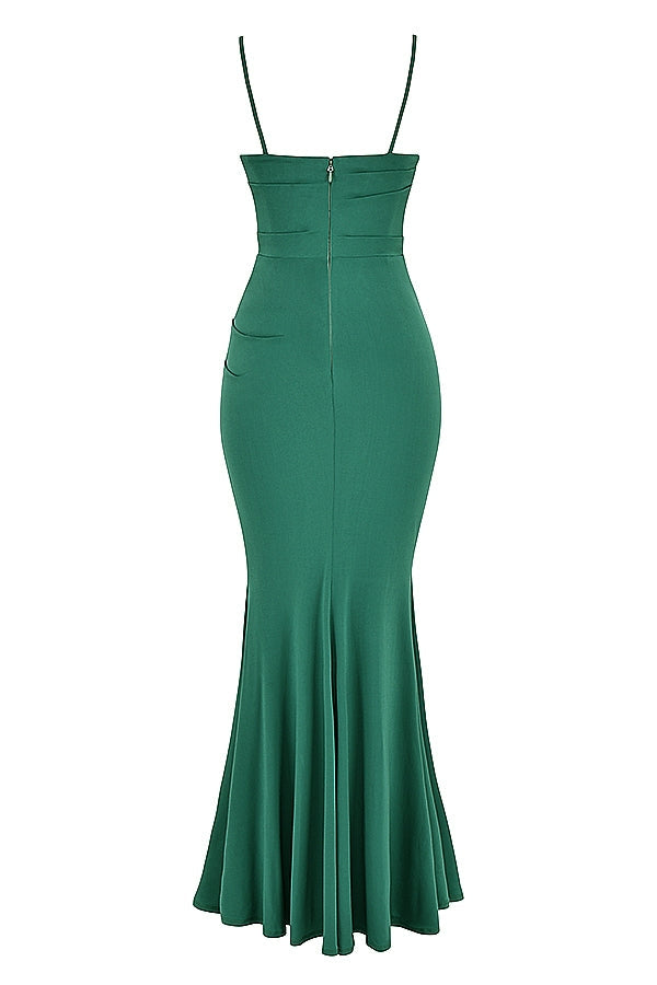 forest corset maxi dress