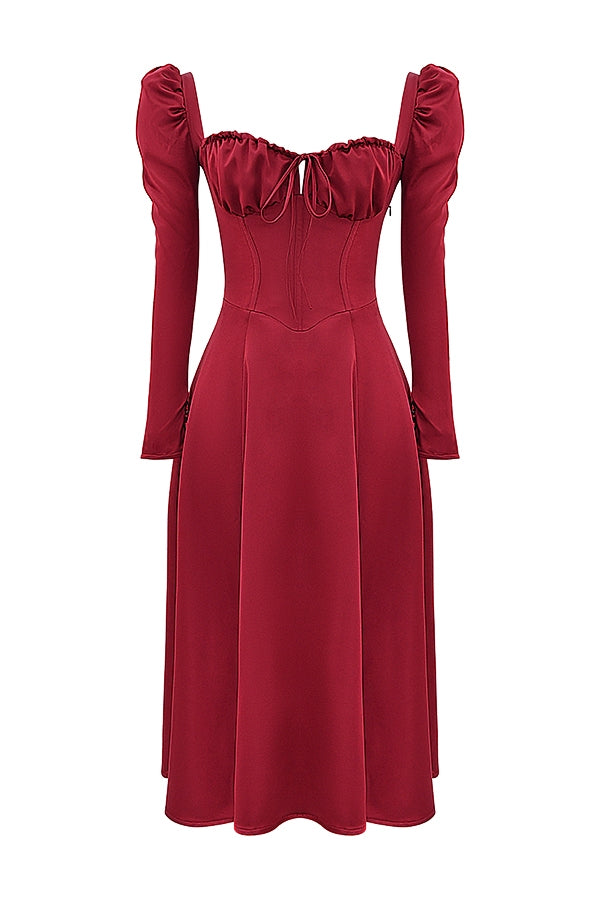 ruby corset midi dress