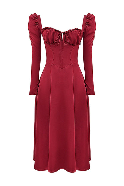ruby corset midi dress