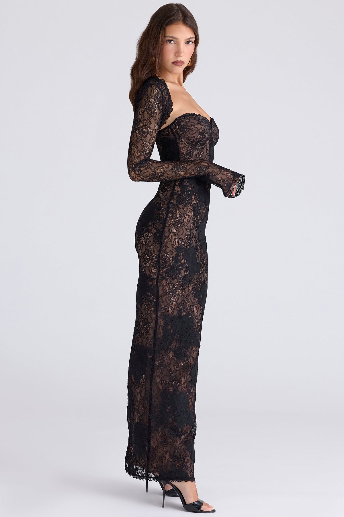black lace maxi dress - limited edition