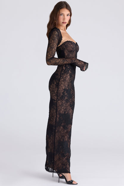 black lace maxi dress - limited edition