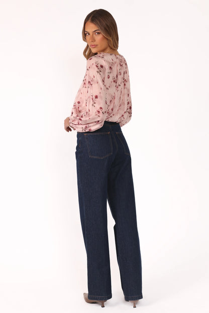 Dallas Long Sleeve Top - Pink Rose