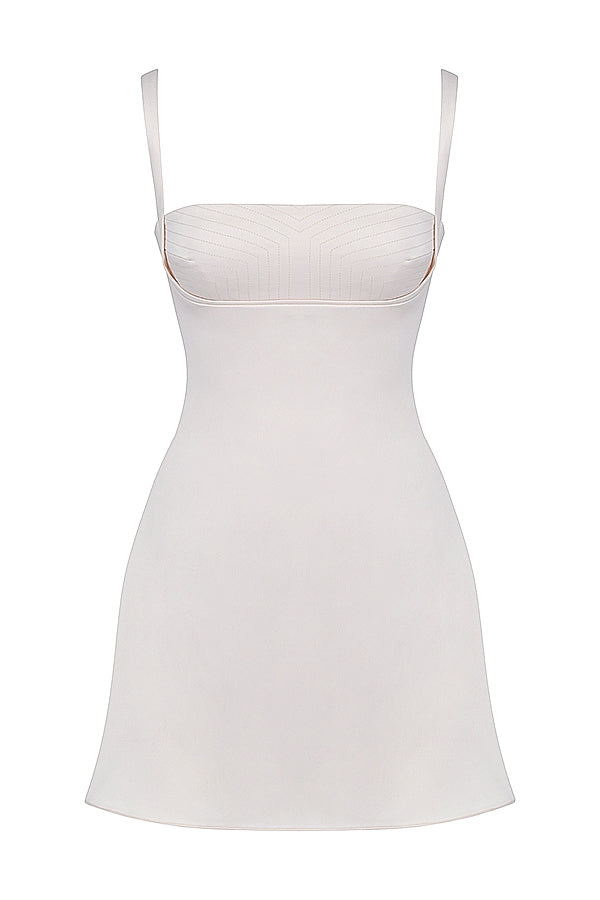 vintage cream mini dress