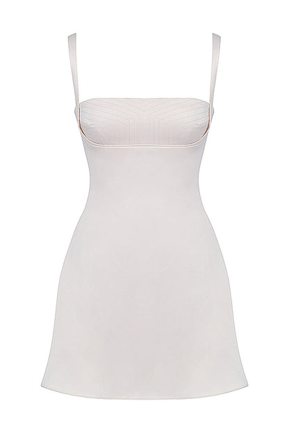 vintage cream mini dress