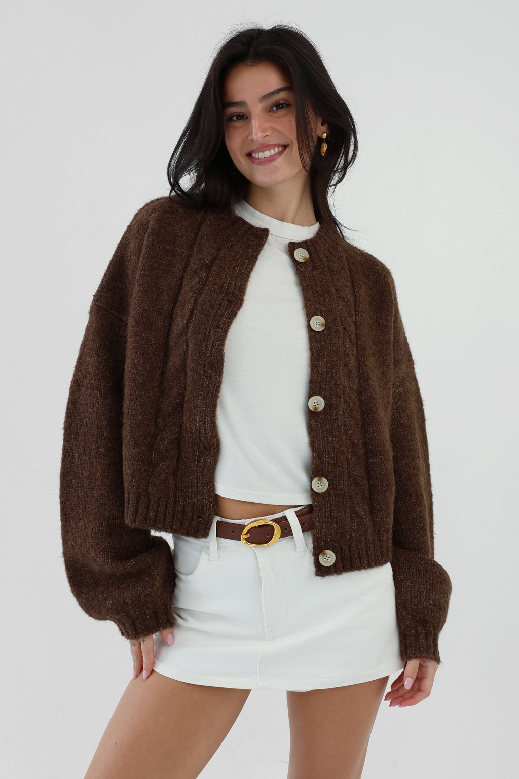Jenna Cardigan in Brown