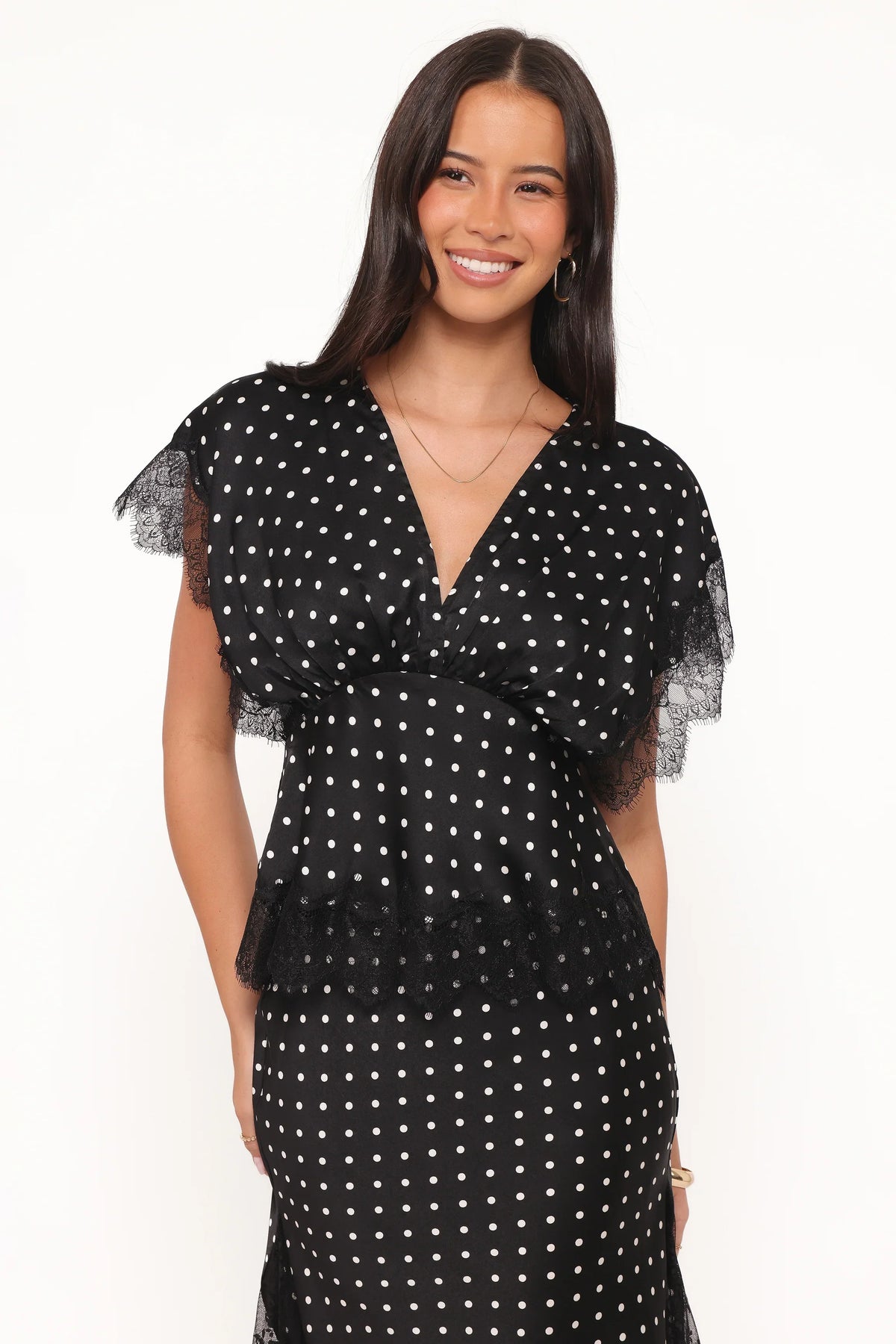 Ailbhe Top - Black Polka Dot