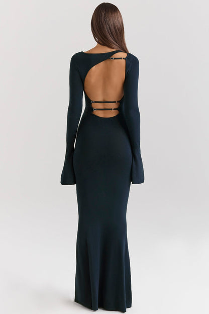 midnight blue maxi dress