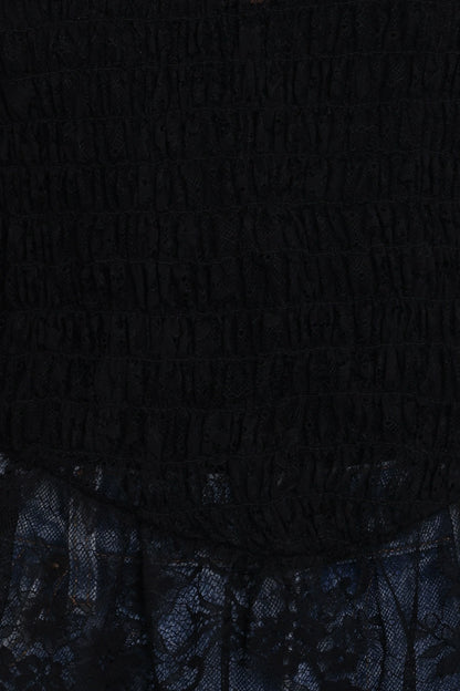 Adeline Peplum Top - Black