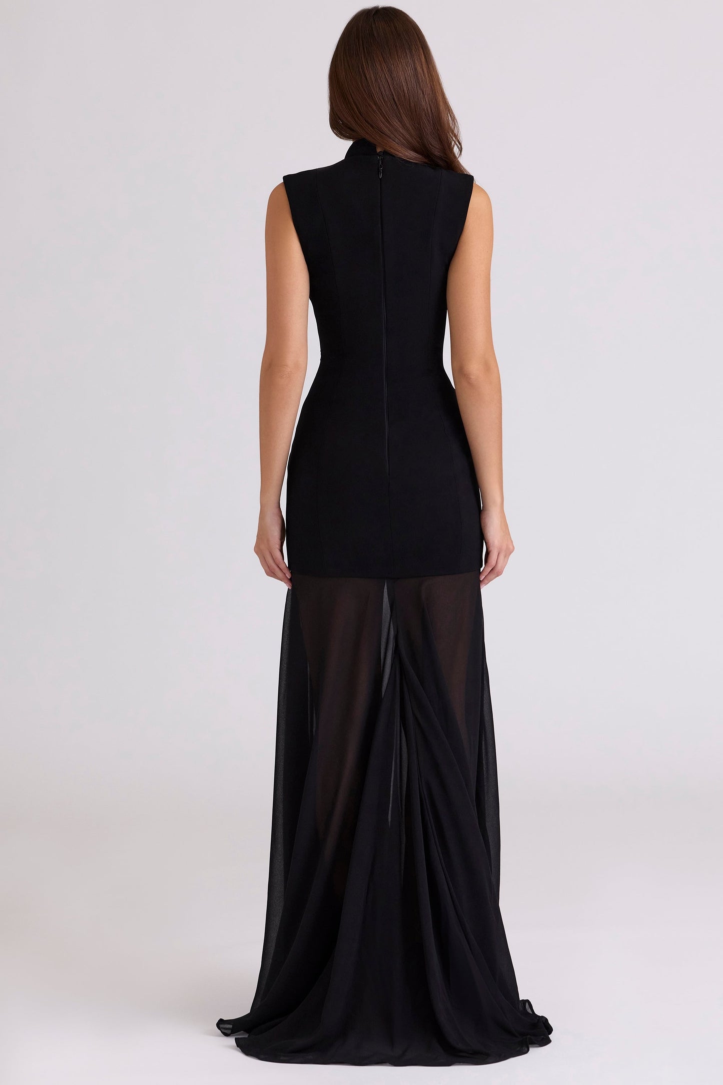 black keyhole maxi dress