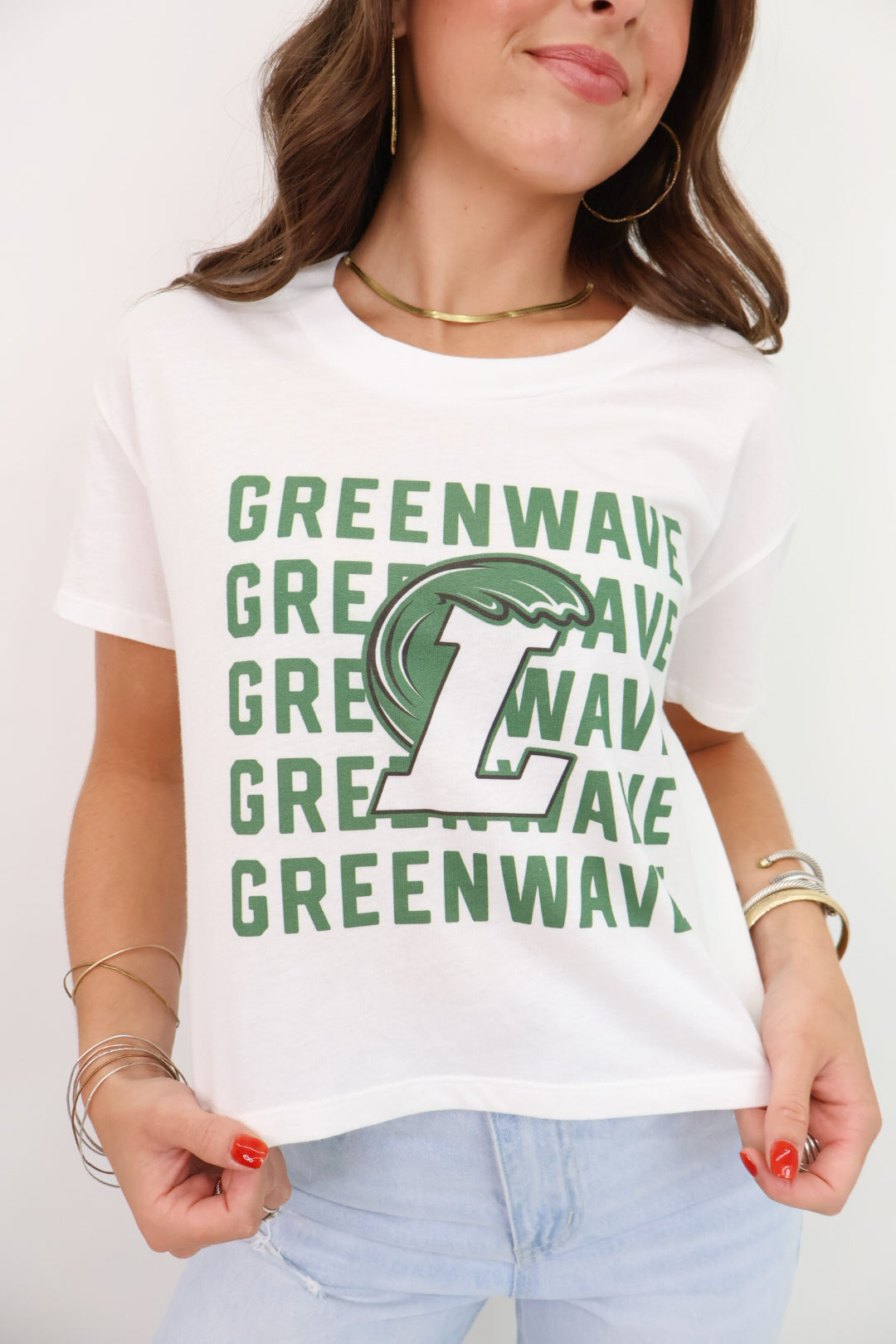 Greenwave Mascot Mom Crop