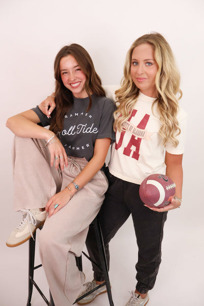 UA University of Alabama Banner Crop Tee