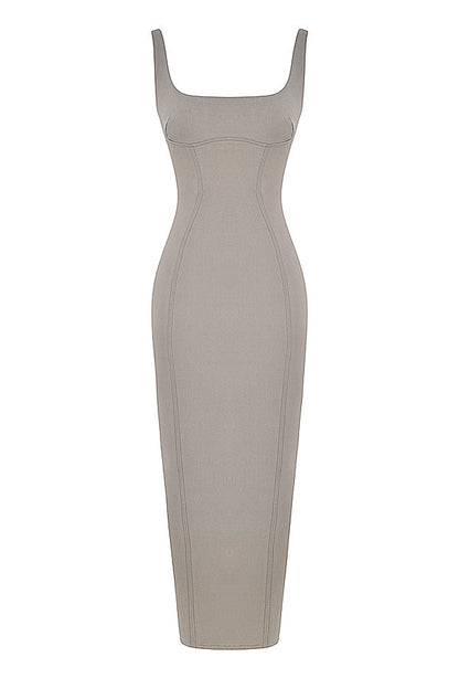 smoke bodycon maxi dress