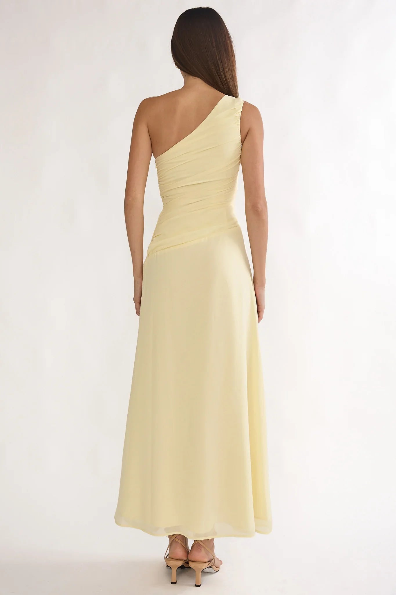 Ivora One-Shoulder Cut-Out Waist Maxi Dress Butter