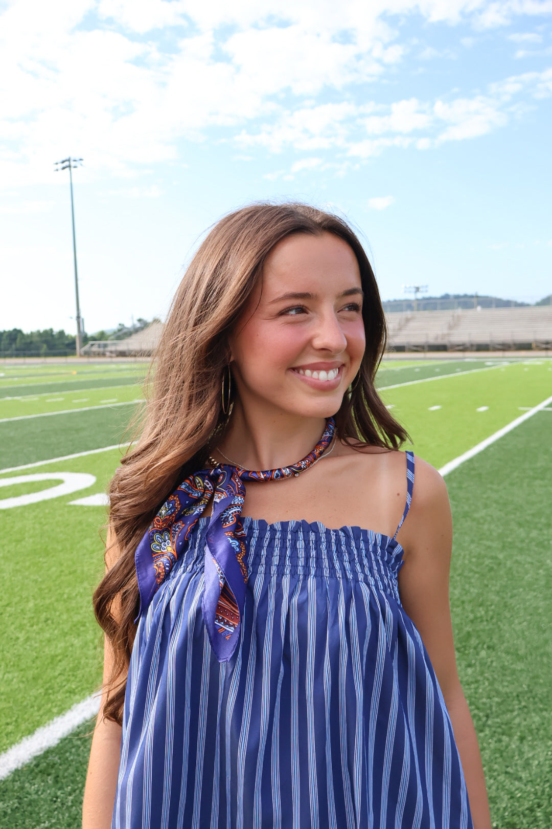 Gold Ball Choker Scarf Necklace