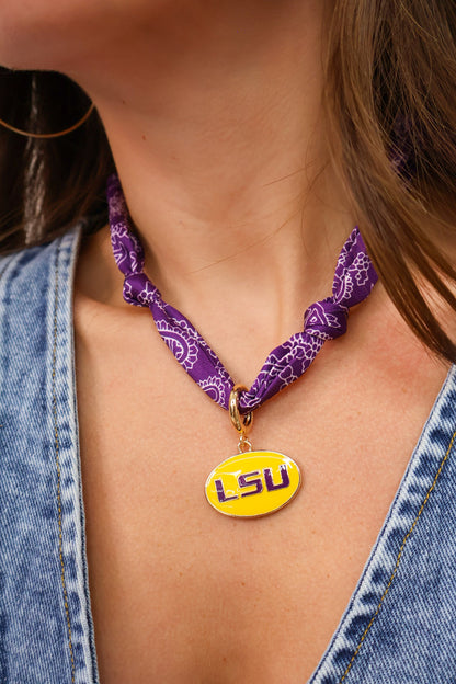 Gameday Scarf Necklace - LSU