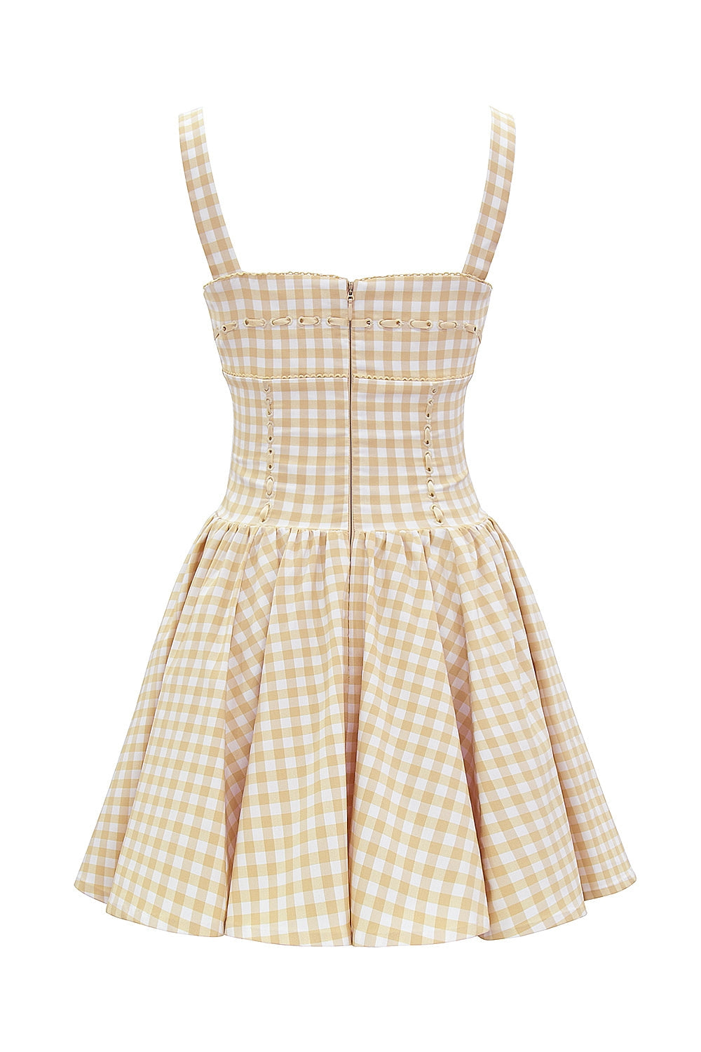 gingerbread gingham mini dress