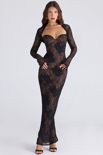 black lace maxi dress - limited edition