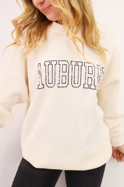 Auburn Oversized Waffle Knit Pullover