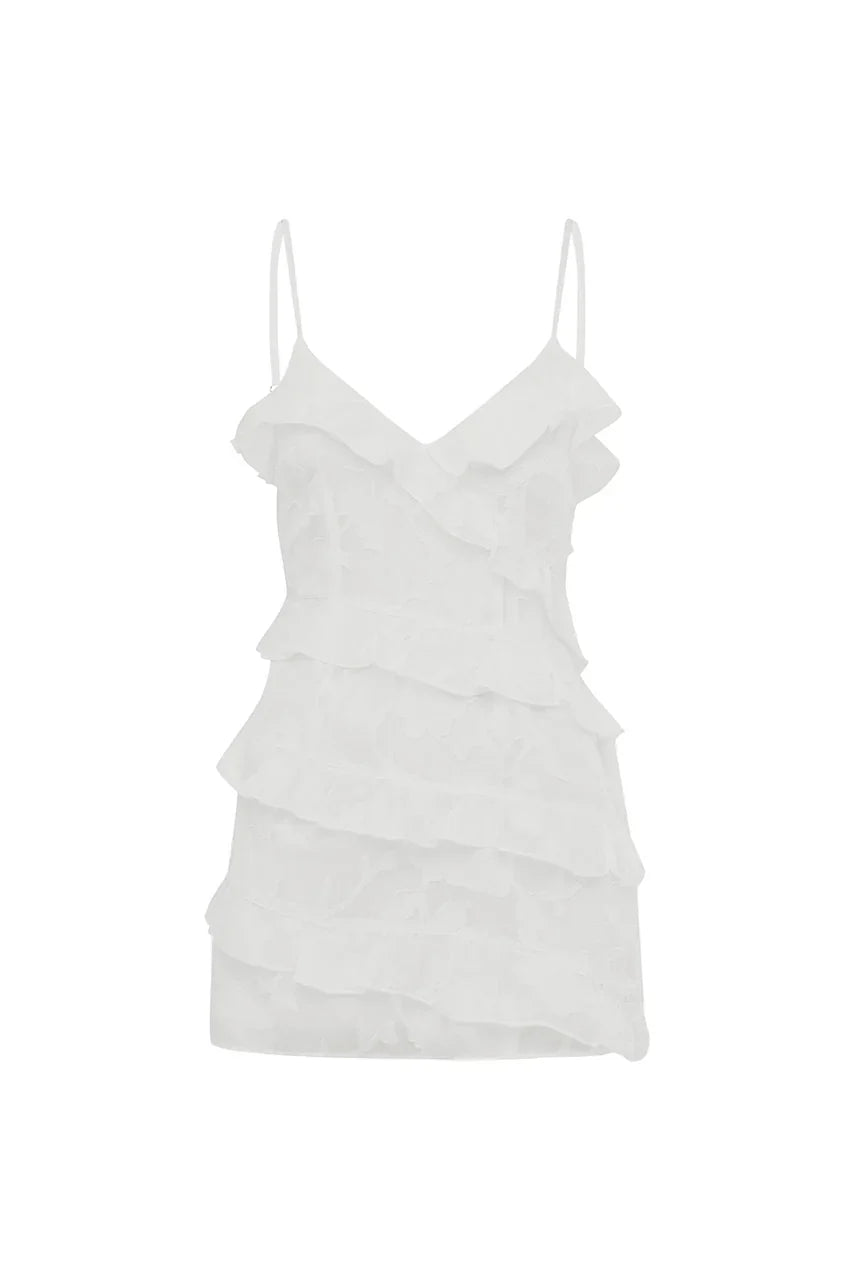 AISHA MINI DRESS - WHITE