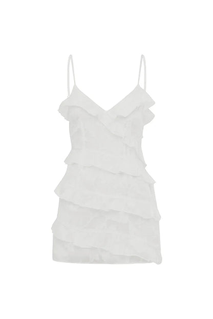 AISHA MINI DRESS - WHITE