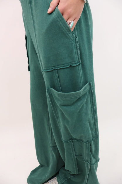 Everyday Wide Leg Lounge Pants - Green