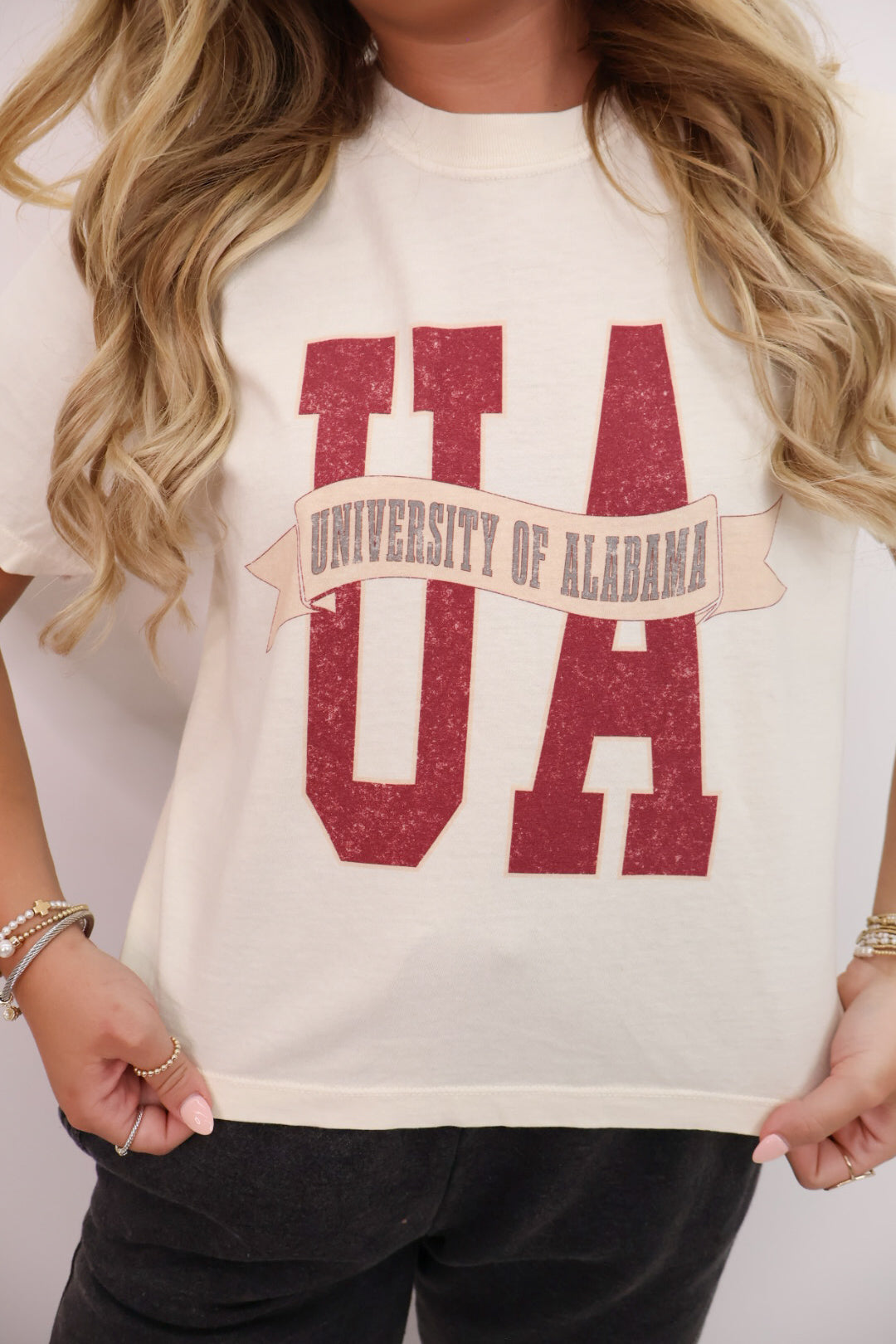 UA University of Alabama Banner Crop Tee