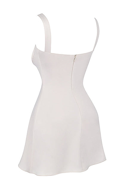vintage cream mini dress
