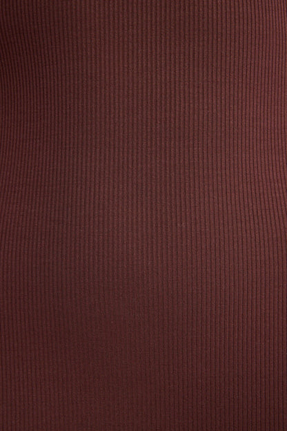 Modal Scoop-Neck Maxi Dress in Chocolate